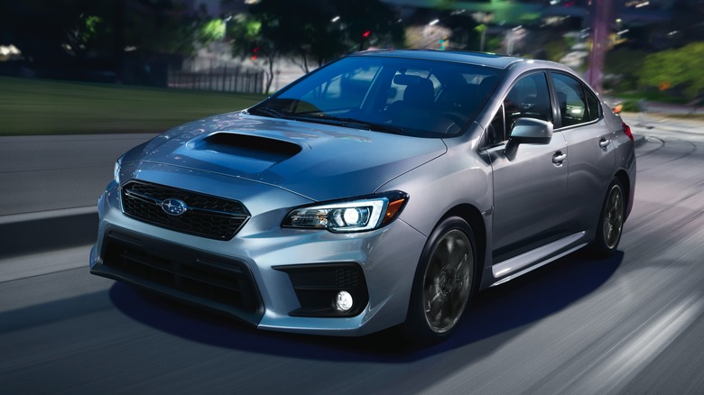 2020 Subaru WRX at night