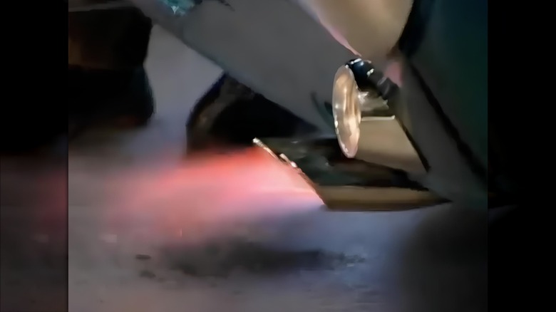 Flames coming out of tailpipe