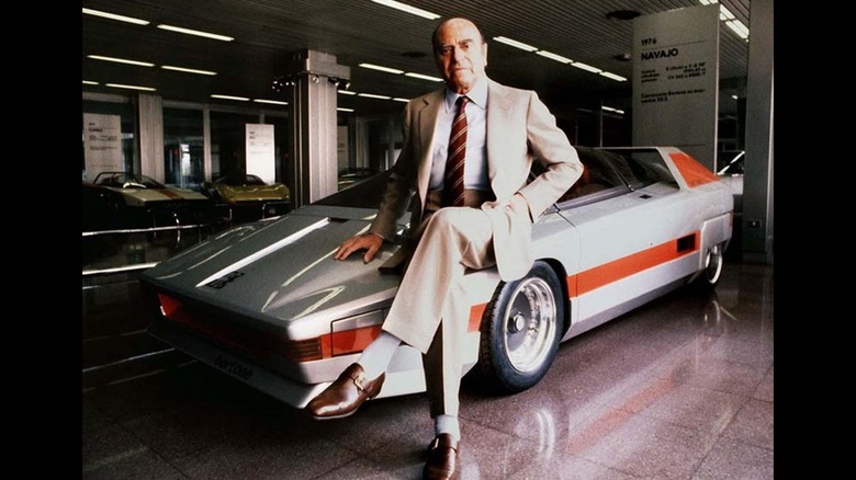 Bertone sitting on Alfa Romeo Navajo