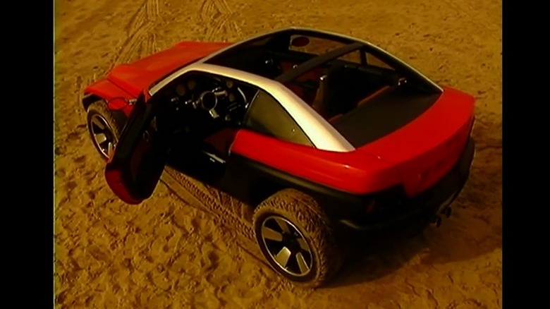 Overhead view of Jeep Jeepster concept car