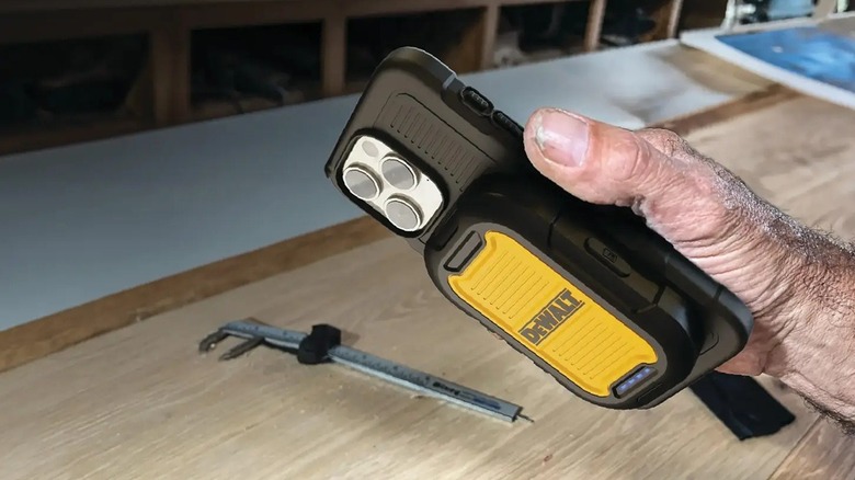 Portable battery connected to phone