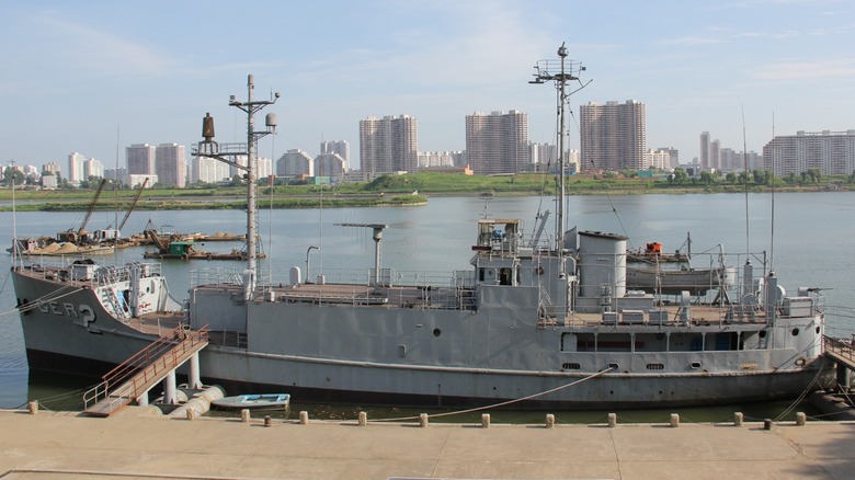 The USS Pueblo docked