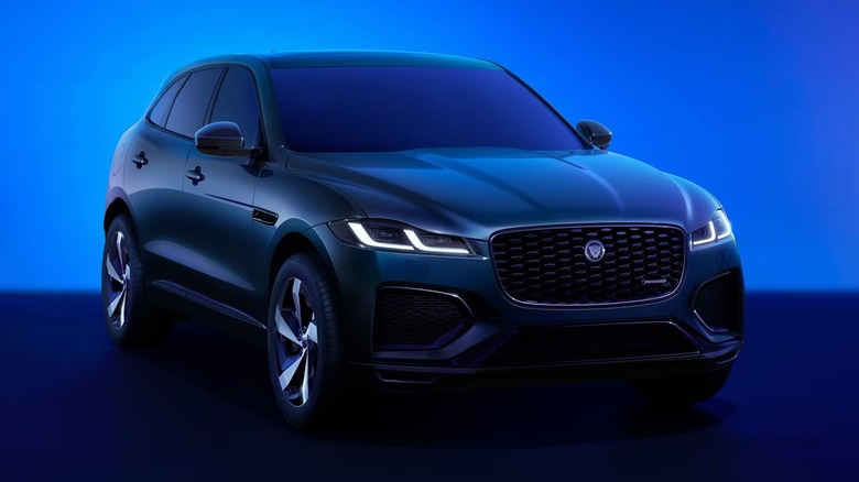 2026 Jaguar F-PACE in blue showroom