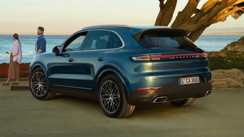 2026 Porsche Cayenne parked overlooking the beach