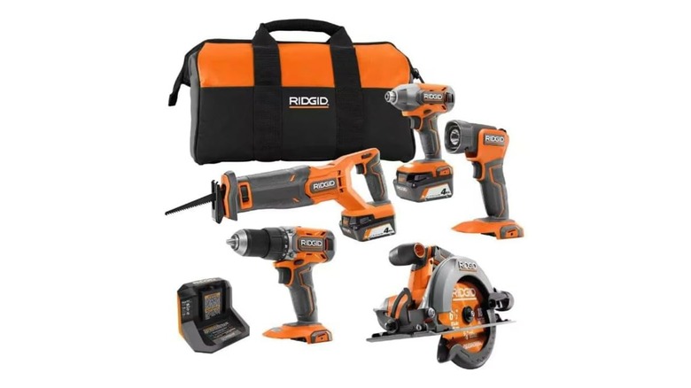 Ridgid 18V Cordless 5-Tool Combo Kit
