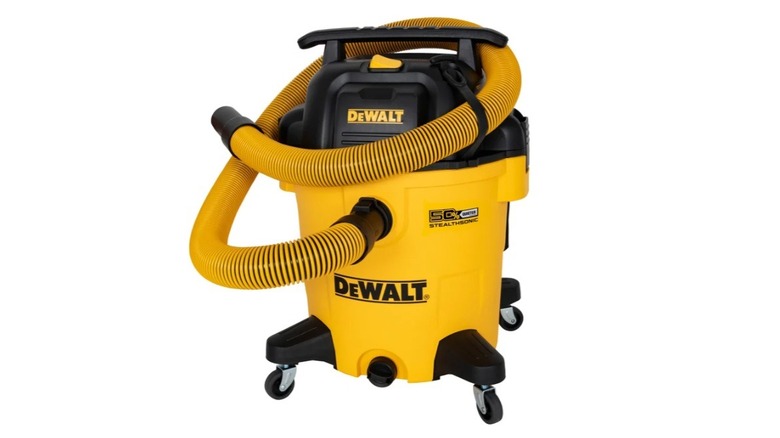 DeWalt wet/dry vacuum against white background