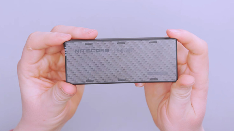 A Nitecore NB1000 Gen4 Waterproof Power Bank on display