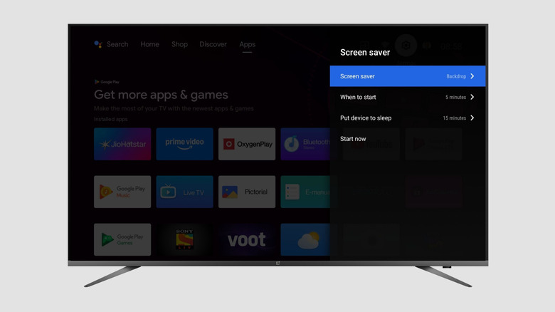 Enable screen saver on a smart TV