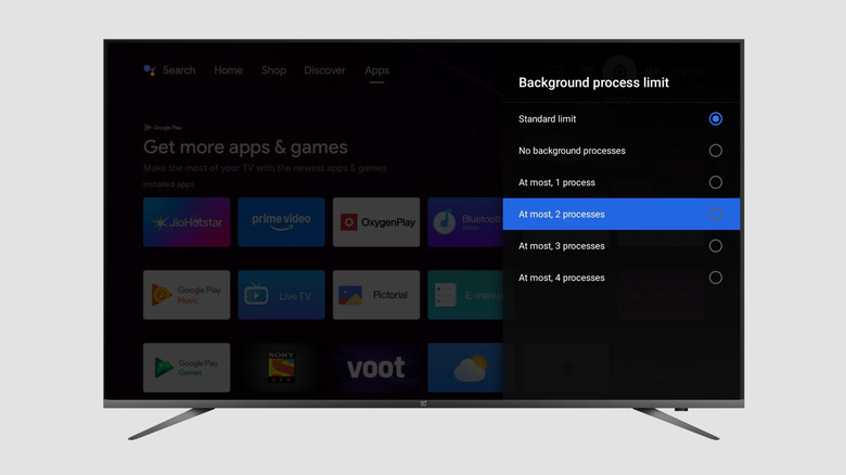 Limit background processes on Google TV