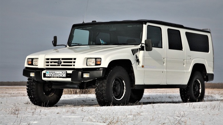 Toyota Mega Cruiser in the snow