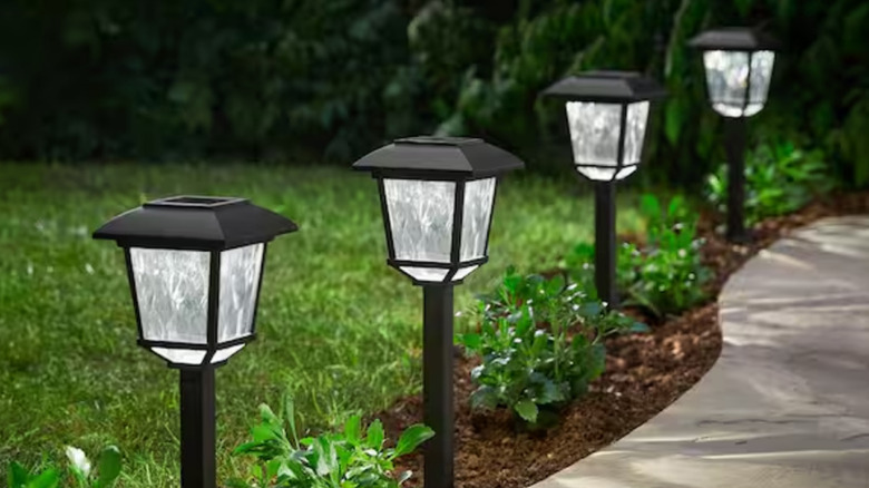 A shot of the Hampton Bay Terrace Park LED Lights