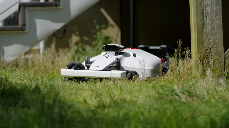 A shot of the Mammotion Robot Luba 2 Lawnmower