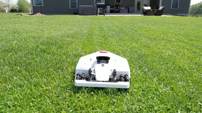 A shot of the Mammotion Robot Luba 2 Lawnmower