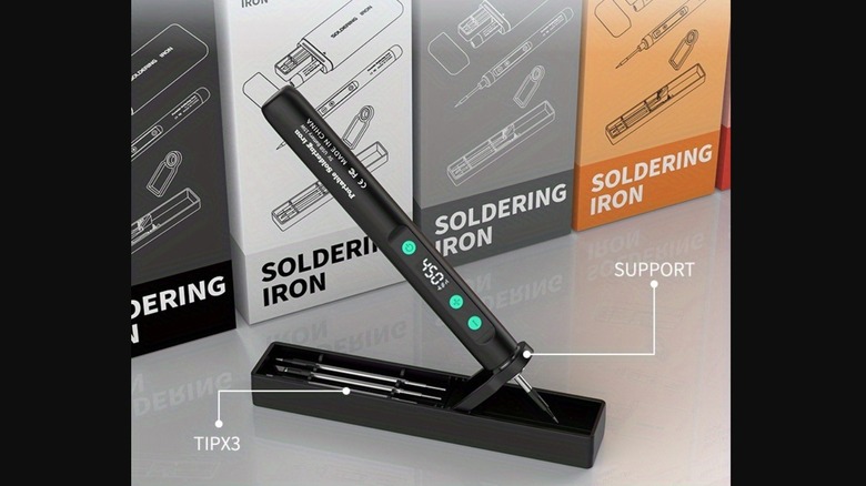 wireless battery-powered soldering iron