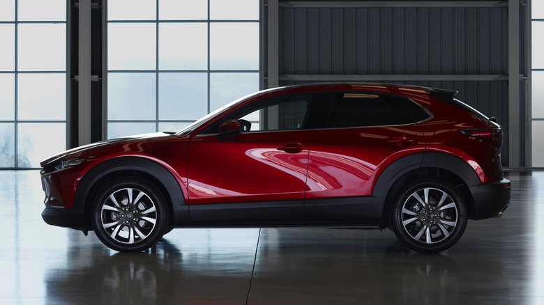 Side profile of the Mazda CX-30