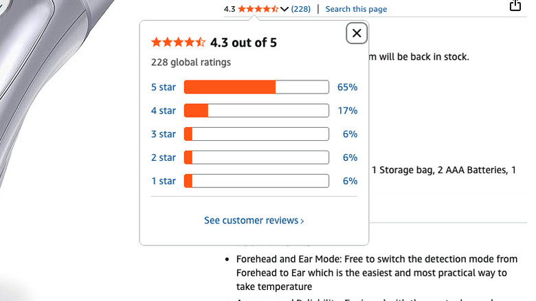 A quick glance at Amazon reviews on a product