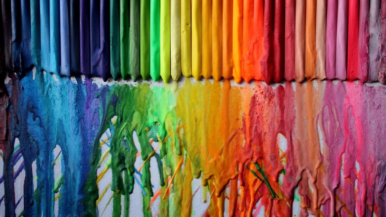 melted crayons