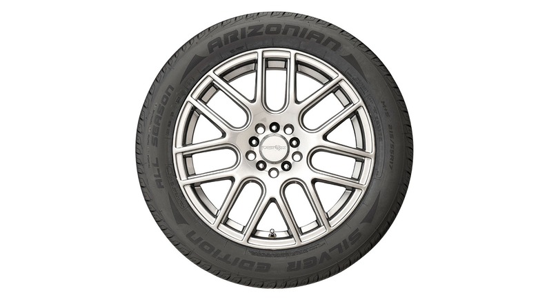 Arizonian tire on white background