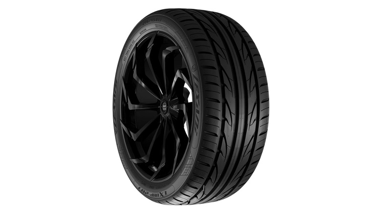 Lexani tire against white background