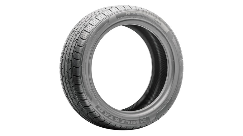 Milestar tire against white background