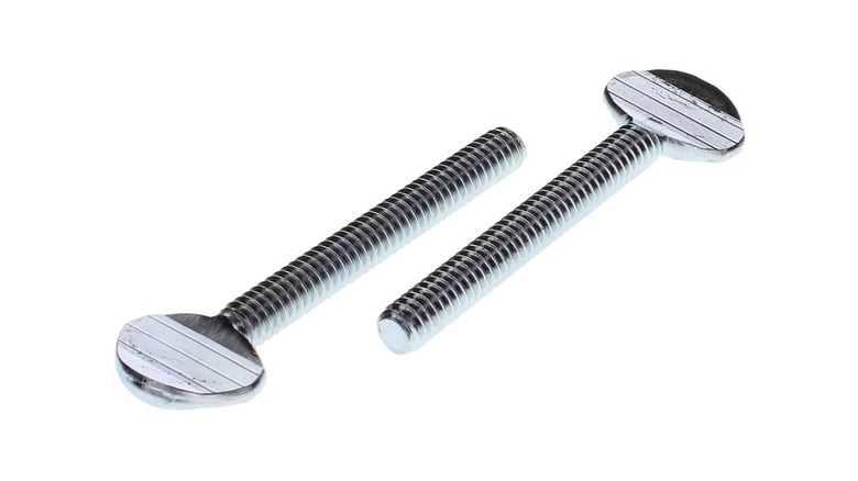 Close up of a thumb screw