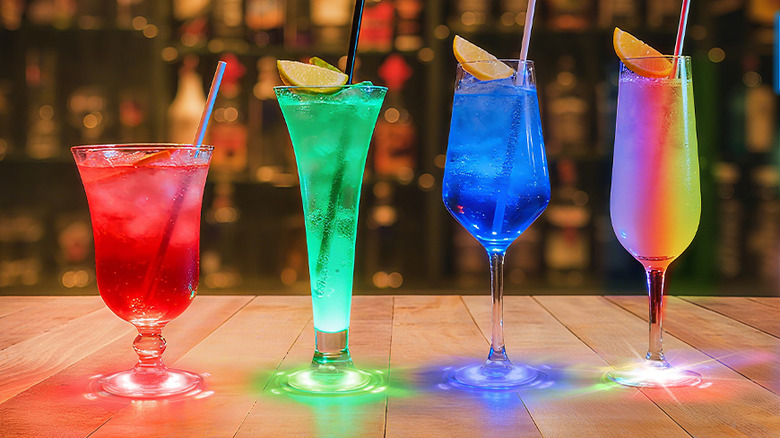 Ahiier lights on the bottom of glasses