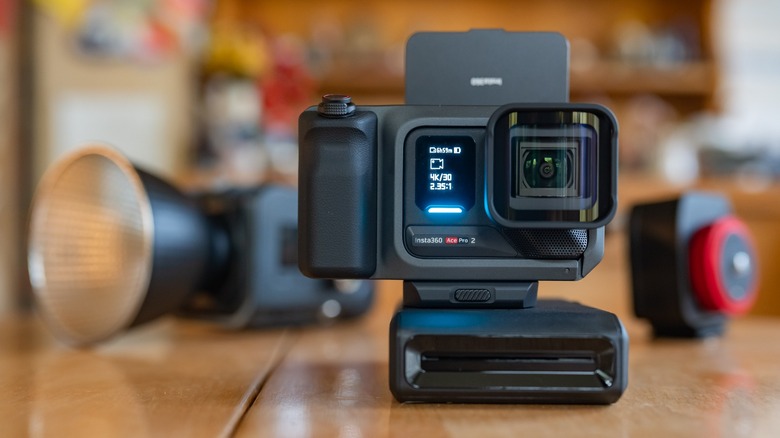 The Insta360 Ace Pro 2 with the Xplorer Bundle and printer.