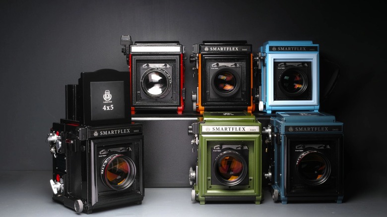 A collection of Smartflex cameras in various colors.