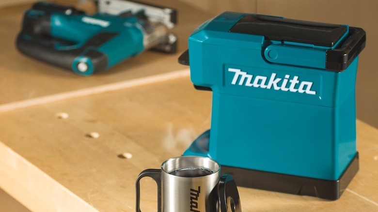 Makita coffee maker on counter