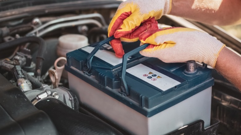 Removing a car battery