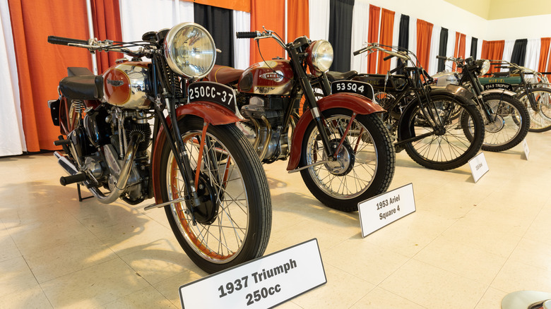 A vintage motorcycle collection