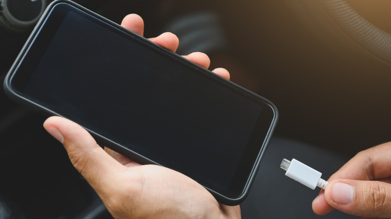 Charging a smartphone in the car