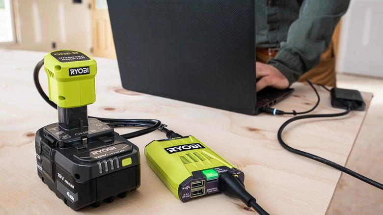 powering laptop with Ryobi power source