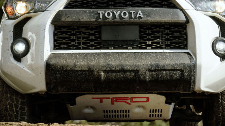 Metal skid plate on the 2020 Toyota 4Runner TRD Pro