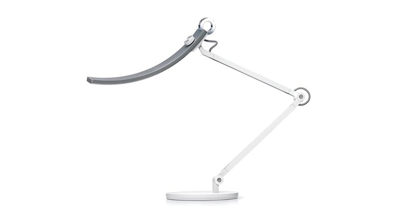 Geometric desk lamp with bendable stand