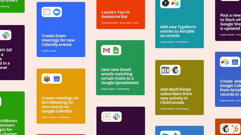 Variety of Zapier Zaps