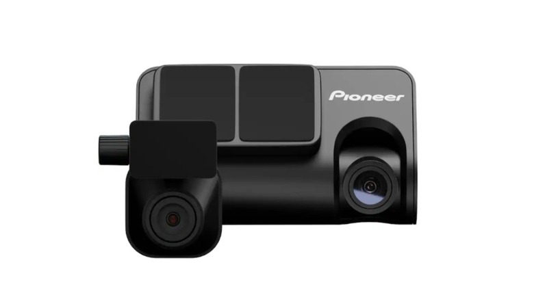 Black Pioneer-branded dash cam
