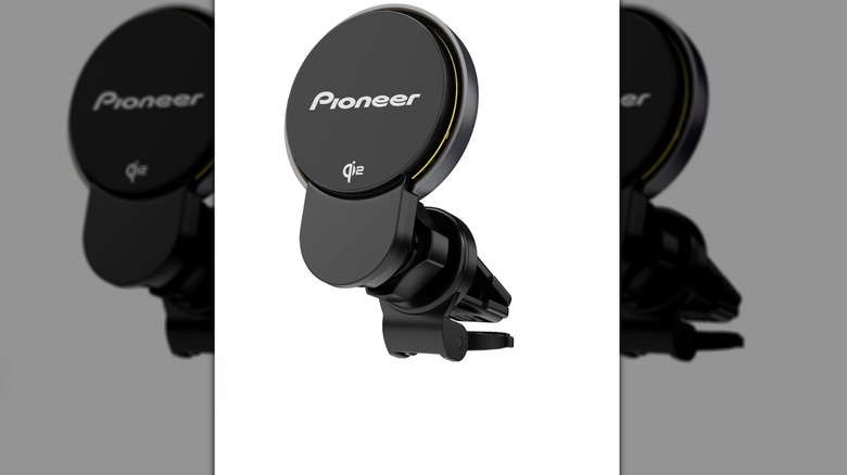 Black Pioneer-branded phone holder