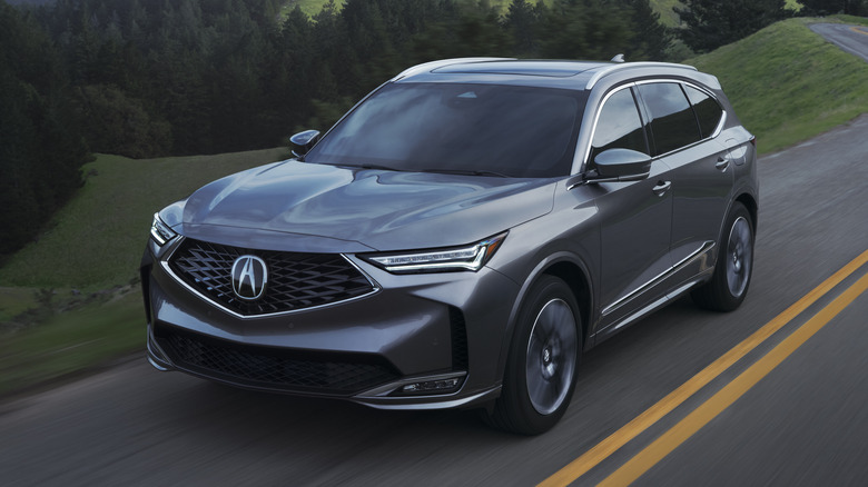 Acura MDX on a rural road