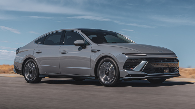 2025 Hyundai Sonata Hybrid on the road