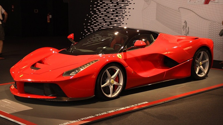 Ferrari LaFerrari parked inside