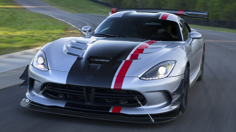 Dodge Viper ACR on a track