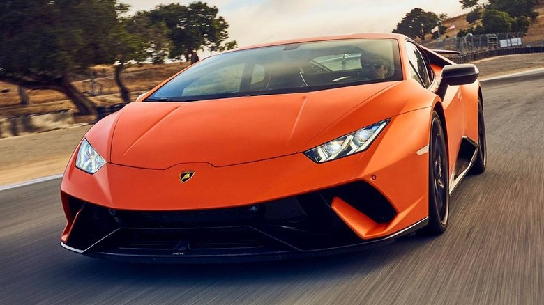 Lamborghini Huracan Performante on a track