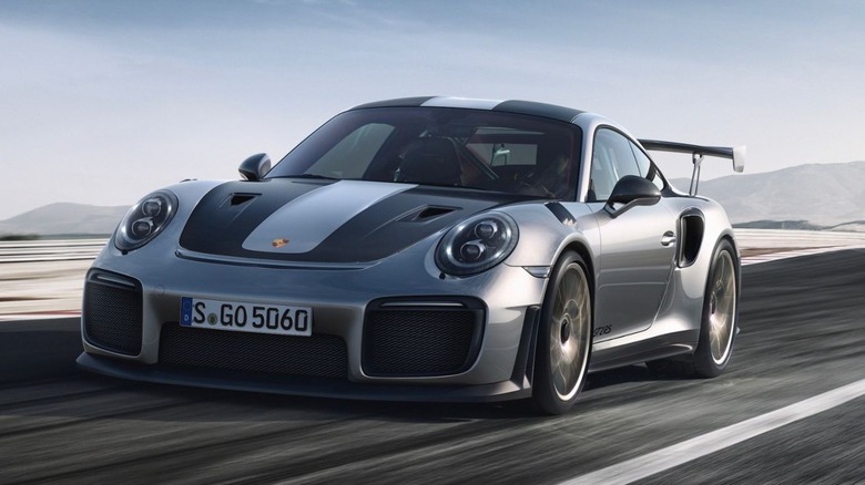 Porsche 911 GT2 RS on a track