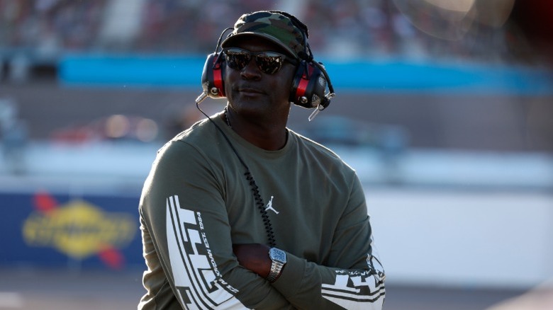 Michael Jordan at a NASCAR race