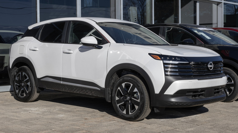 2025 Nissan Kicks on display in white