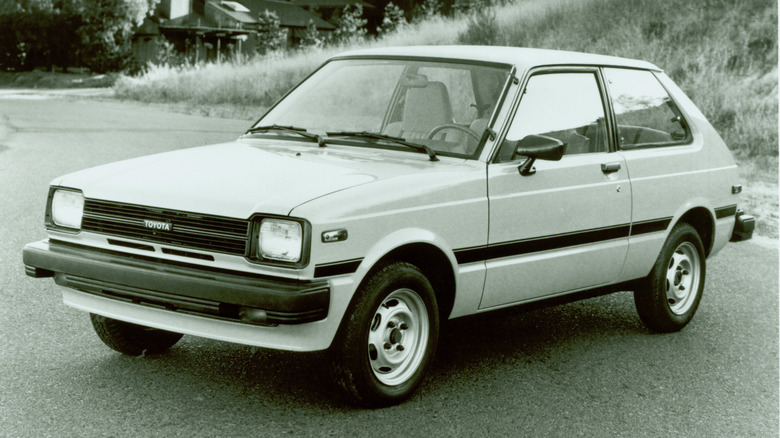 Front 3/4 shot of a 1983 Toyota Starlet.