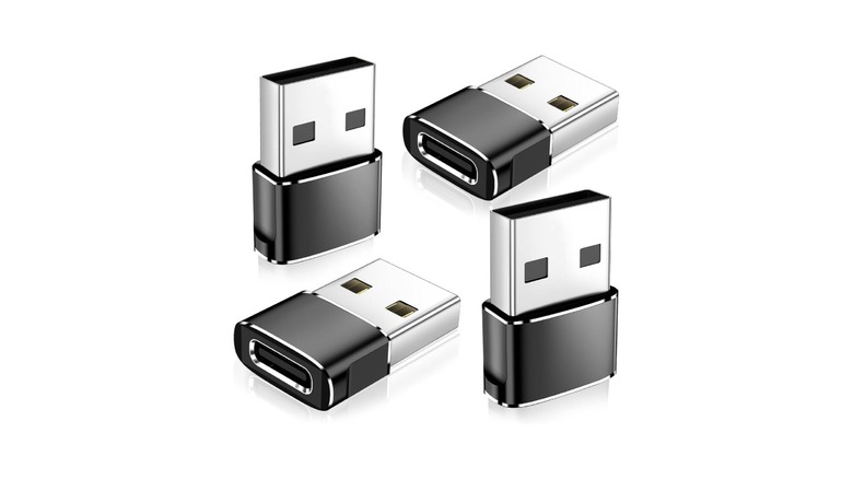 Xiwxi USB-A to USB-C adapter pack of four