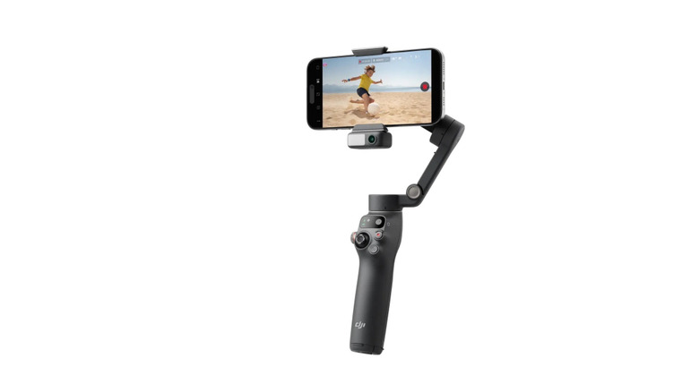 dji Gimbal stabilizer on white background