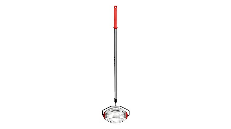 A long ground clearing tool against a white background.